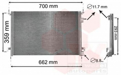 VAN WEZEL 37005397 -  Конденсатор, кондиционер